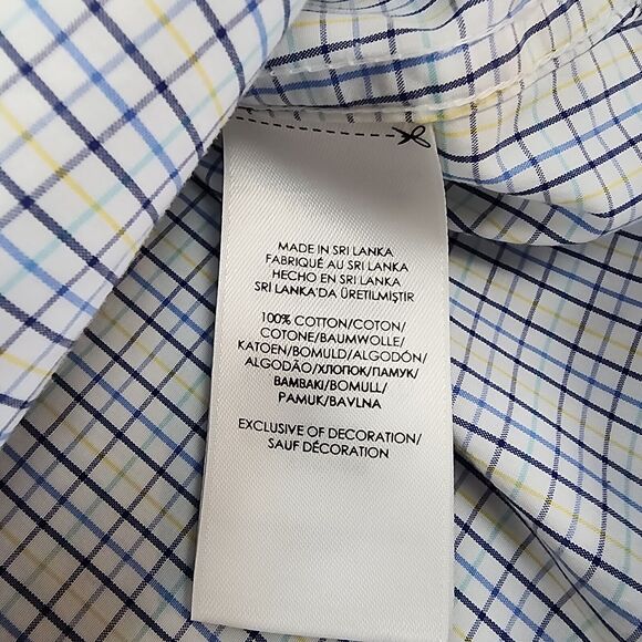 Polo Ralph Lauren Shirt Men 16.5 White Check Long Sleeve Casual Button Up Preppy - Picture 13 of 16